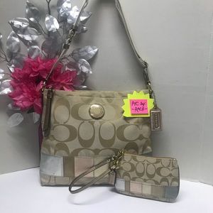 Coach Patchwork 19209 Crossbody Purse & Wristlet